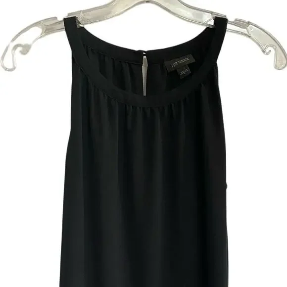 J. Jill Wearever Black Halter Shift Ruffle Dress - Midi‎ Length S - Picture 4 of 12